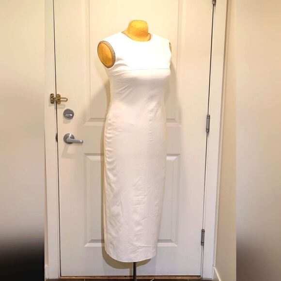 EUC Stunning Tahari L White Midi Pencil Dress - SEE SIZE NOTES - Picture 5 of 8